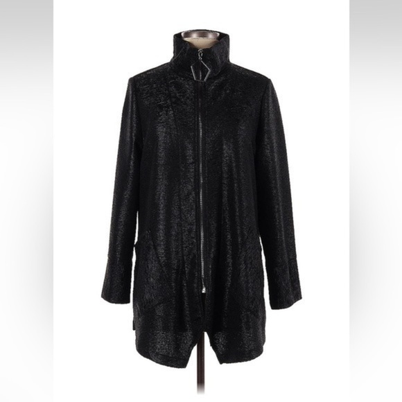 I.C. By Connie K jacket womens large Black Full Zip - Picture 2 of 10